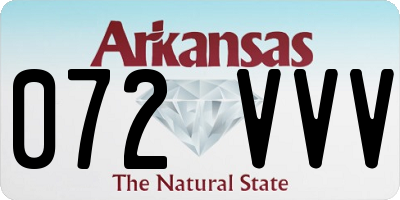 AR license plate 072VVV