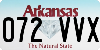 AR license plate 072VVX