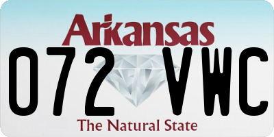 AR license plate 072VWC