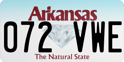 AR license plate 072VWE