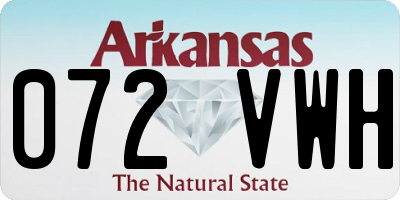 AR license plate 072VWH
