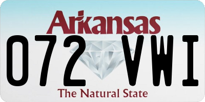 AR license plate 072VWI