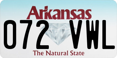 AR license plate 072VWL