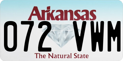 AR license plate 072VWM