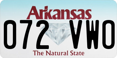 AR license plate 072VWO