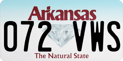 AR license plate 072VWS