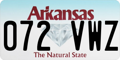 AR license plate 072VWZ