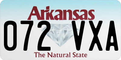 AR license plate 072VXA
