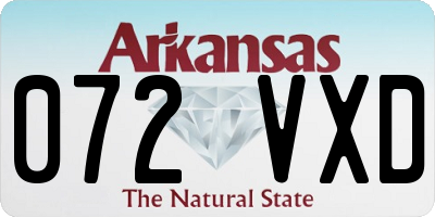 AR license plate 072VXD