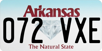 AR license plate 072VXE