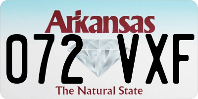 AR license plate 072VXF