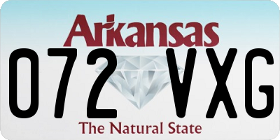 AR license plate 072VXG