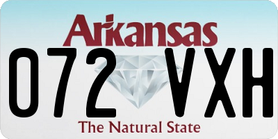 AR license plate 072VXH