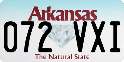 AR license plate 072VXI