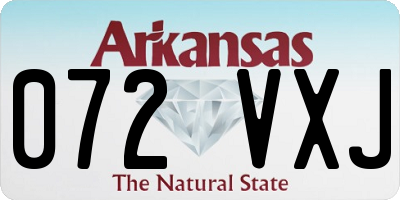 AR license plate 072VXJ