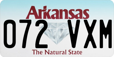 AR license plate 072VXM