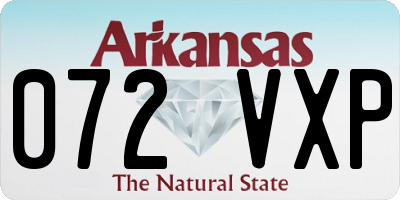 AR license plate 072VXP