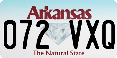 AR license plate 072VXQ