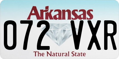 AR license plate 072VXR