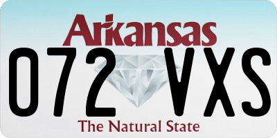AR license plate 072VXS