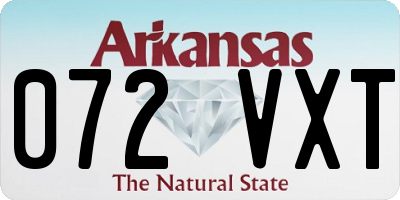 AR license plate 072VXT