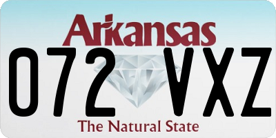 AR license plate 072VXZ