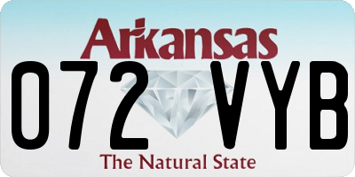 AR license plate 072VYB