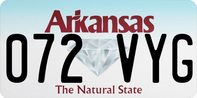 AR license plate 072VYG
