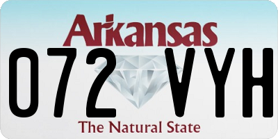 AR license plate 072VYH