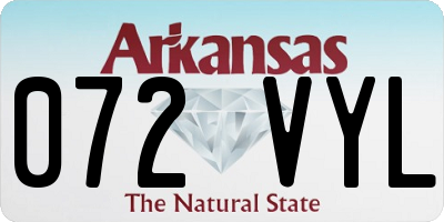 AR license plate 072VYL
