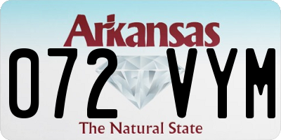 AR license plate 072VYM
