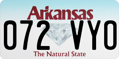 AR license plate 072VYO