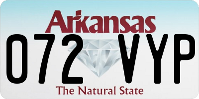AR license plate 072VYP