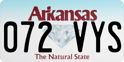 AR license plate 072VYS