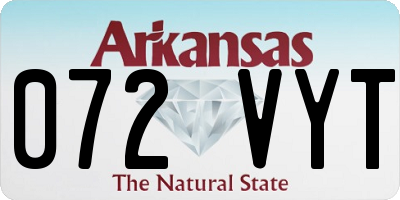 AR license plate 072VYT