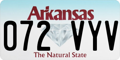 AR license plate 072VYV