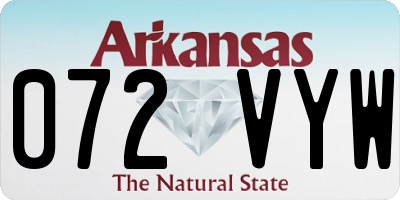 AR license plate 072VYW