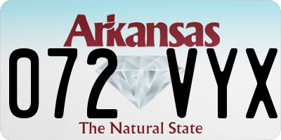 AR license plate 072VYX