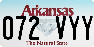 AR license plate 072VYY