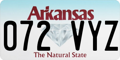AR license plate 072VYZ