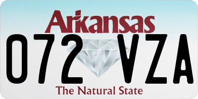 AR license plate 072VZA