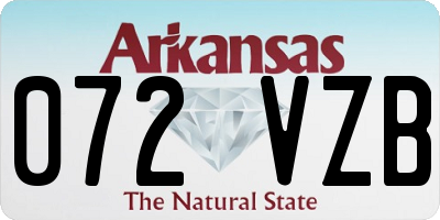 AR license plate 072VZB