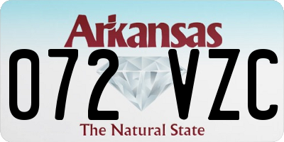 AR license plate 072VZC