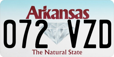 AR license plate 072VZD