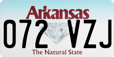 AR license plate 072VZJ