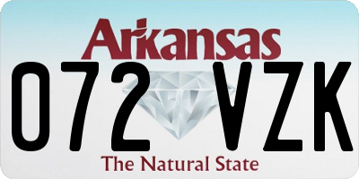 AR license plate 072VZK