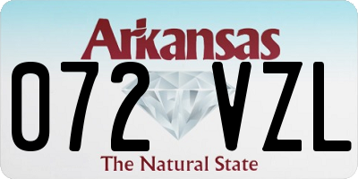 AR license plate 072VZL
