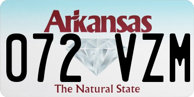 AR license plate 072VZM
