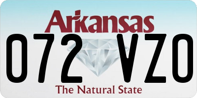 AR license plate 072VZO
