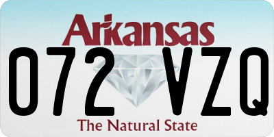 AR license plate 072VZQ